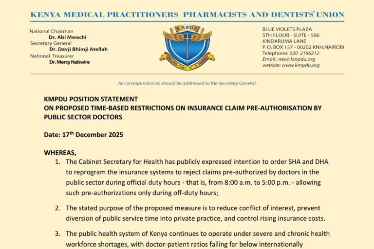 KMPDU – Kenya Medical Practitioners Pharmacists and Dentists Union