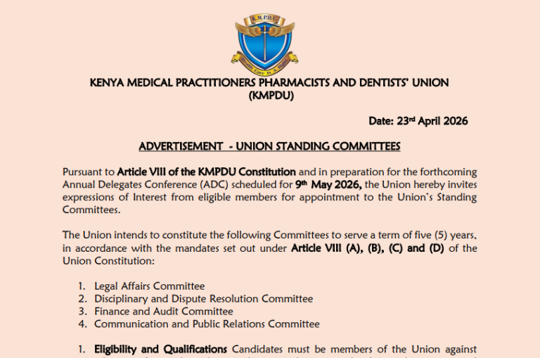 KMPDU – Kenya Medical Practitioners Pharmacists and Dentists Union
